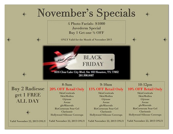 NOVEMBER SPECIALS